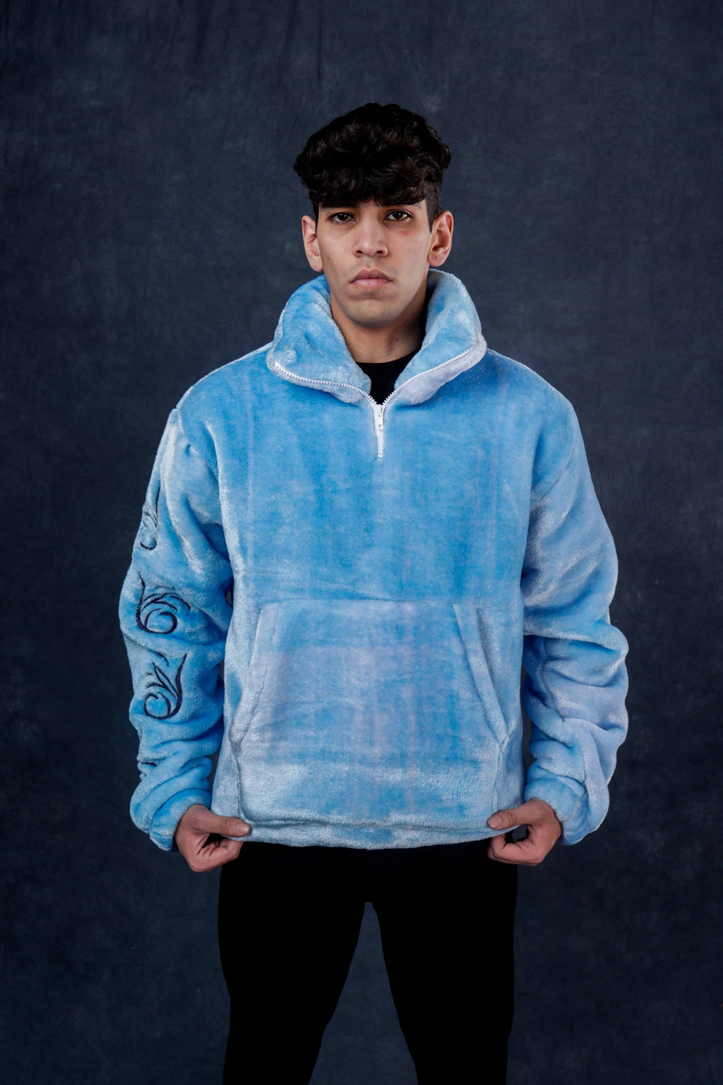 Cloudline embroidered sherpa pullover