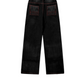 BLACK CARGO DENIMS