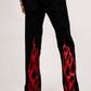 Black and Red Devil Bootcut denims