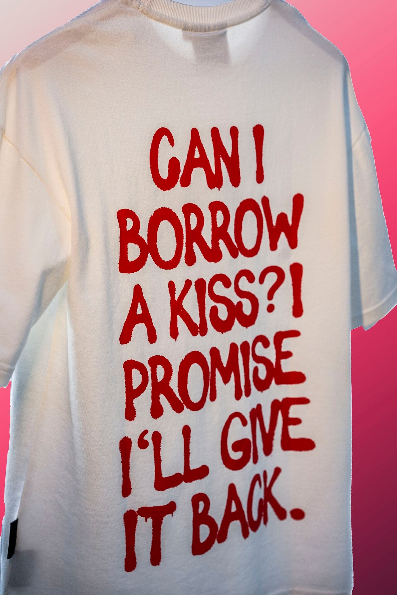 Can I Borrow A Kiss I Promise I'll Give It Back T Shirt Tee Can I Borrow A Kiss I Promise I'll Give It Back T Shirt Tee